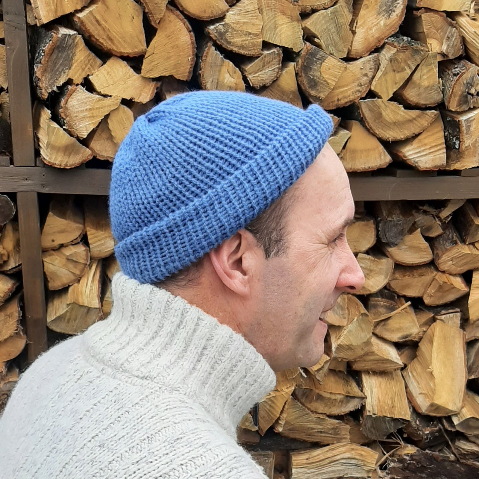 Penelope Knitstop FISHERMAN BEANIE – double thickness caps in a