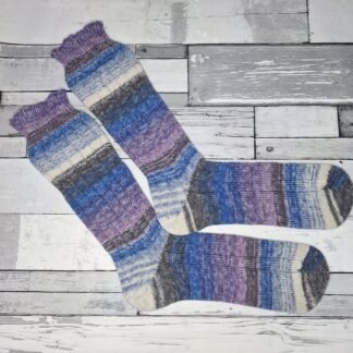 HANDMADE KNITTED SOCKS - Size 9-10 Twighlight