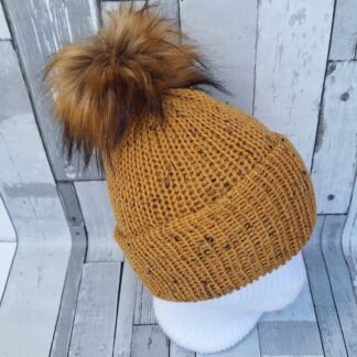 British Wool - ColourLab Mustard Knitted Hat