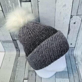 100% British Wool - The Croft Wild Shetland Stormy Skies Knitted Hat