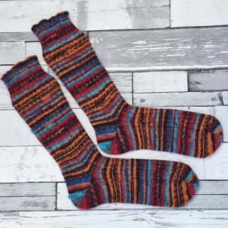 HANDMADE KNITTED SOCKS - Size 11-12- Marrakesh