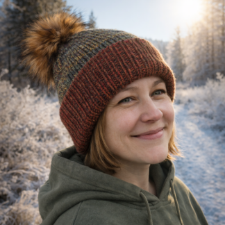 100% British Wool - Re-Treat Chunky Knitted Hat - Winternight