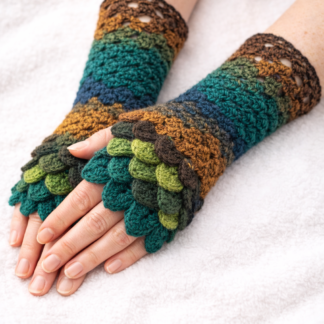 Dragonscale Wristwarmers - Ancient Earth