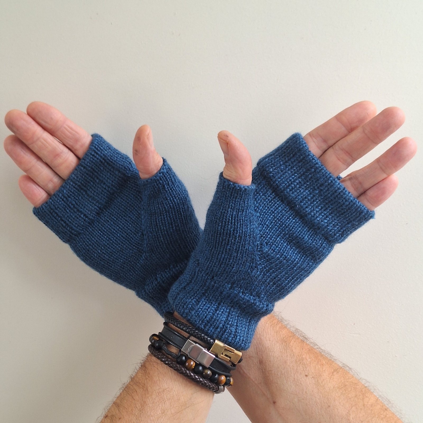 Handmade British Wool Wristwarmers - Ravine | Bluefaced Leicester - Image 2