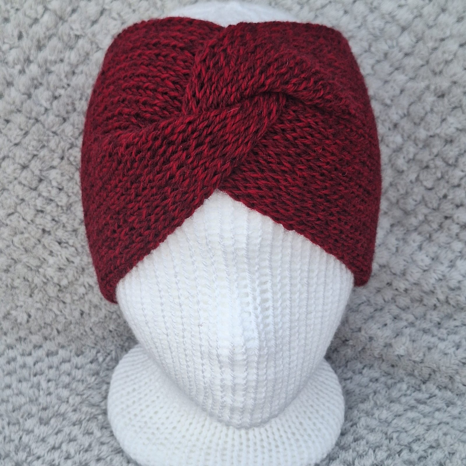Handmade Wool Blend Headwarmer & Neckwarmer | Wild Cherry - Image 12