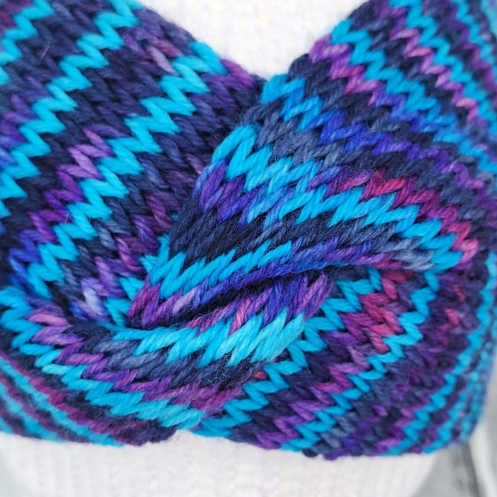 Handmade Hand-Dyed Wool Headwarmer & Neckwarmer | Midnight Lagoon