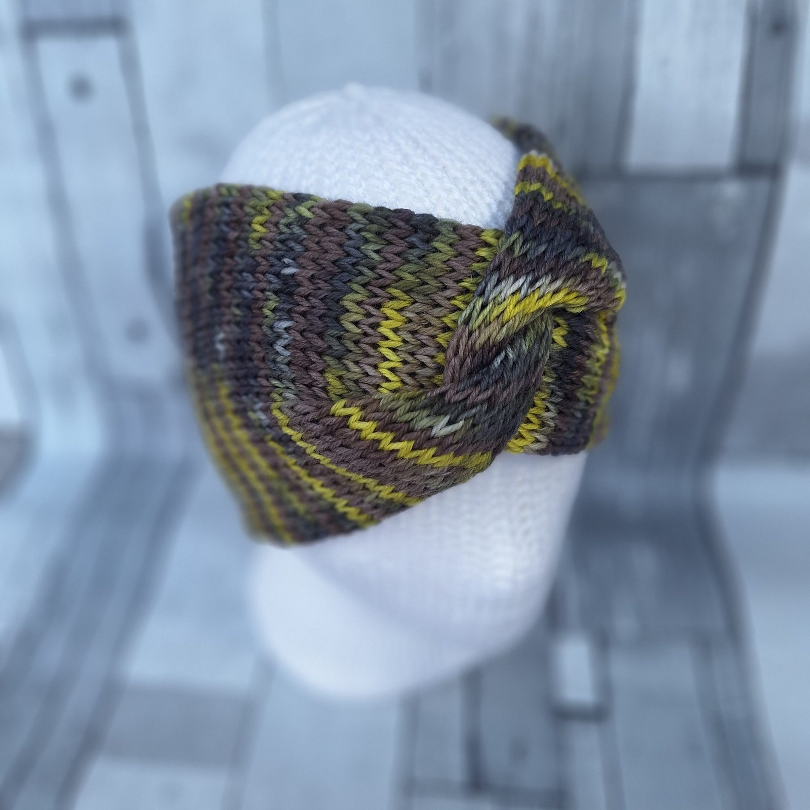 Handmade Hand-Dyed Wool Headwarmer & Neckwarmer | Woodland Moss