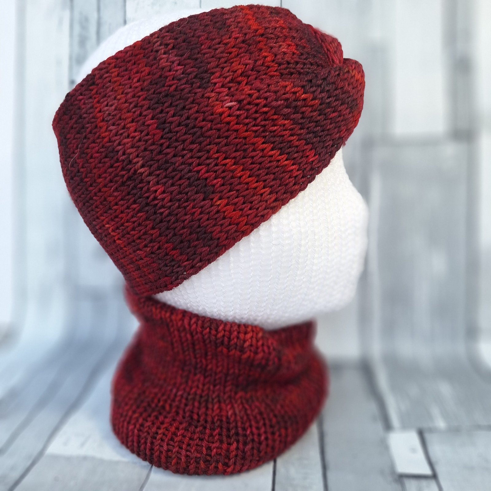 Handmade Hand-Dyed Wool Headwarmer & Neckwarmer | Bramble - Image 9