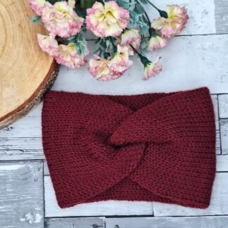Handmade British Wool Headwarmer & Neckwarmer | Mulberry Wine